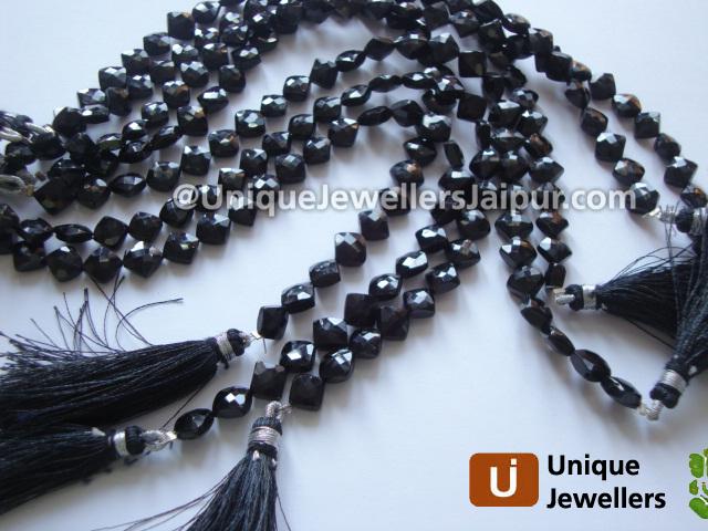 Black Spinel Faceted Kite Beads